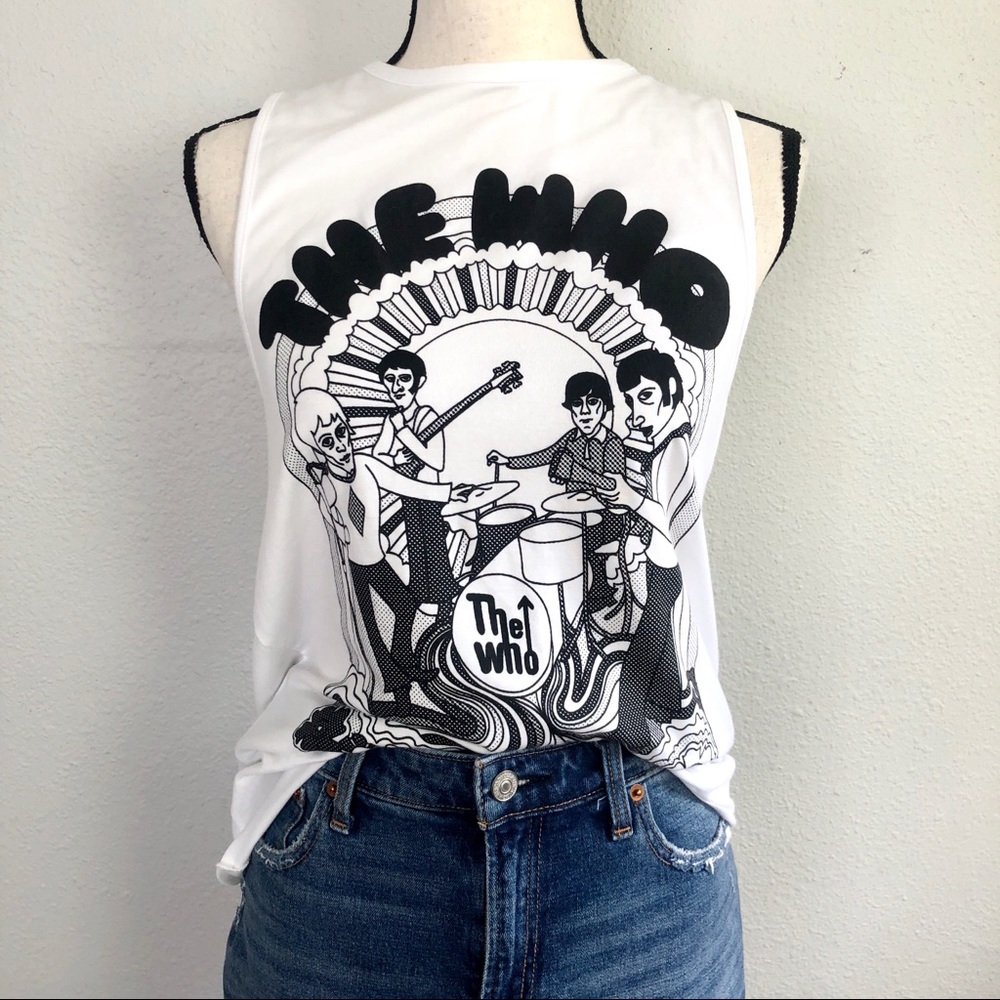 Bravado The Who Distressed Raw Edge Graphic Tank